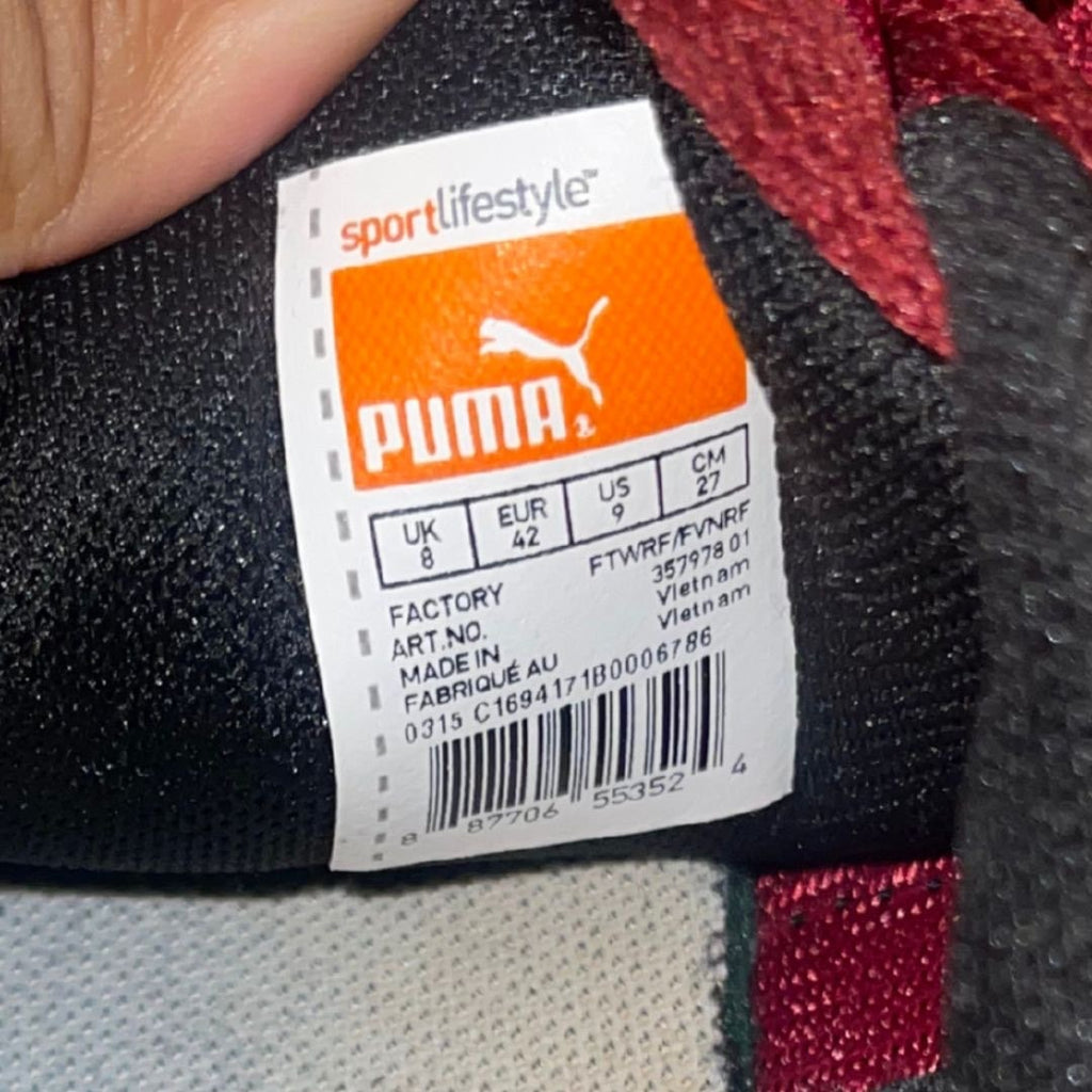 Puma Carson Burgundy Red Sneakers Shoes Size 9 Tennis Sports Athletic Running