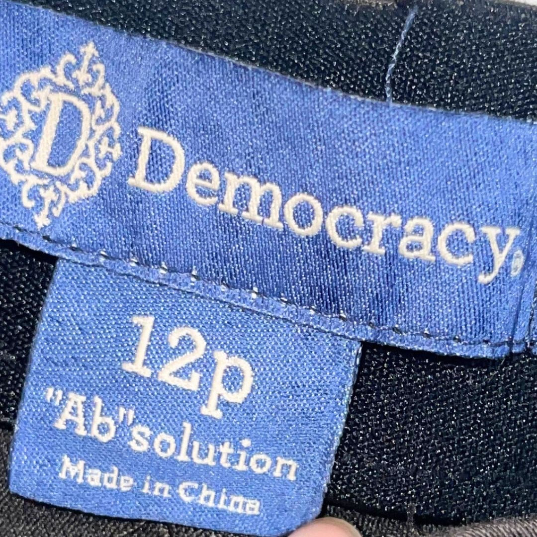 Democracy AB Solution Women Pants Stretch SZ 12P Hight Rise Straight Leg Casual