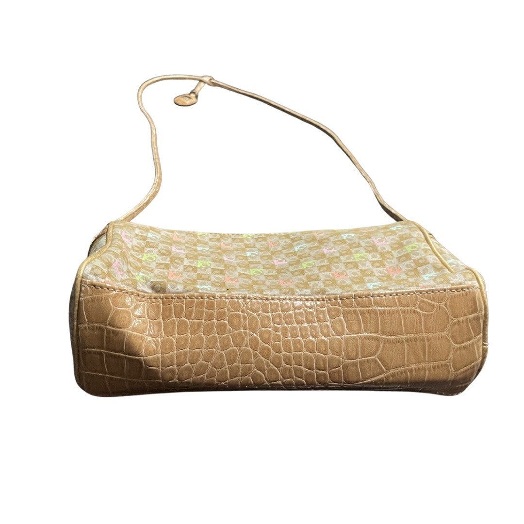 Liz Claiborne Monogram Checkered Pastel Y2K Crossbody Bag Vintage 90s Retro Chic