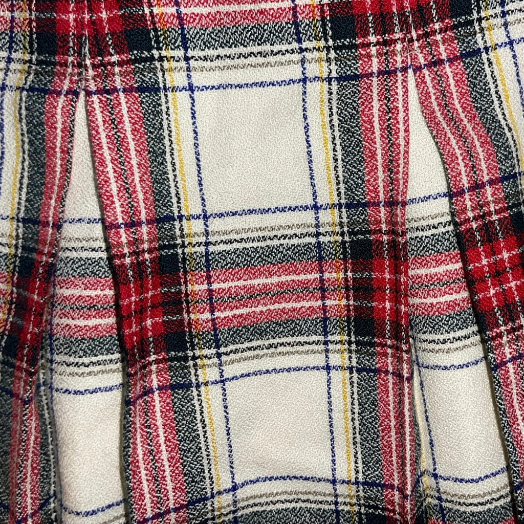 Talbots Vintage Plaid Pleated Mini Skirt Size 14
