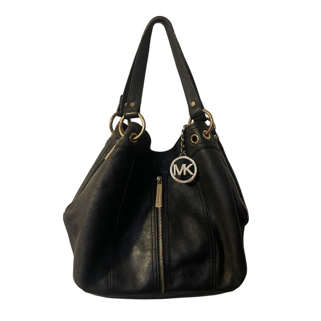 Michael Kors Moxley Hobo Pebbled Leather Shoulder Handbag Slouchy Boho Chic