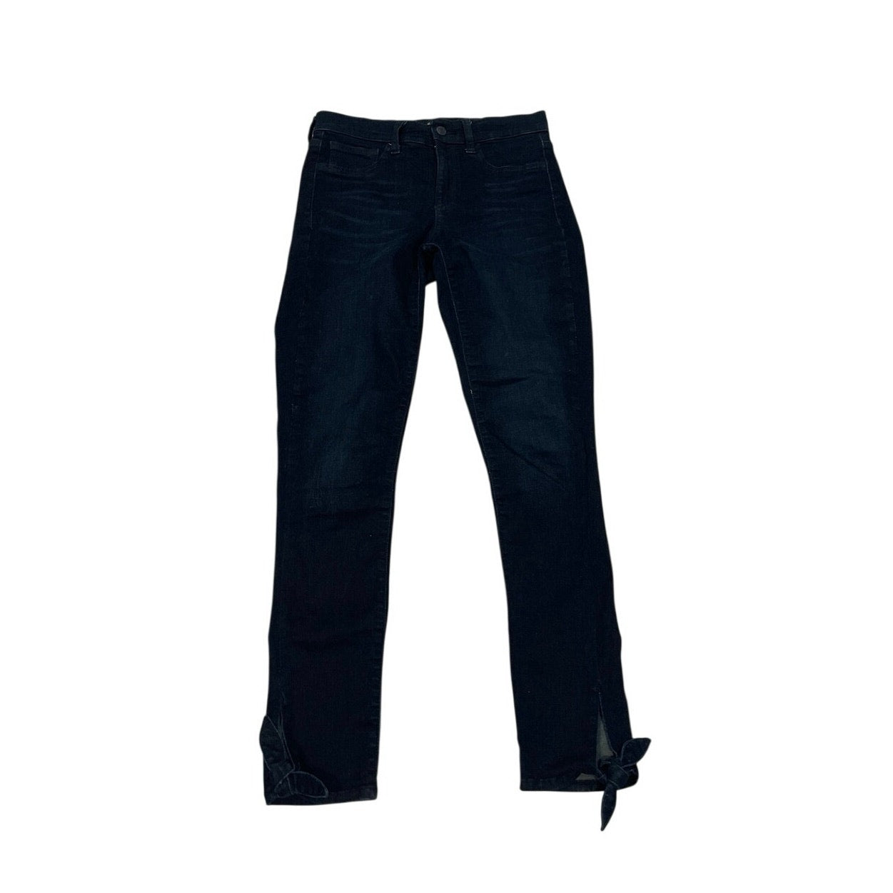 Gap Denim Jegging Indigo Blue High Rise Pants SZ 28 Tall Ankle Tied Bow