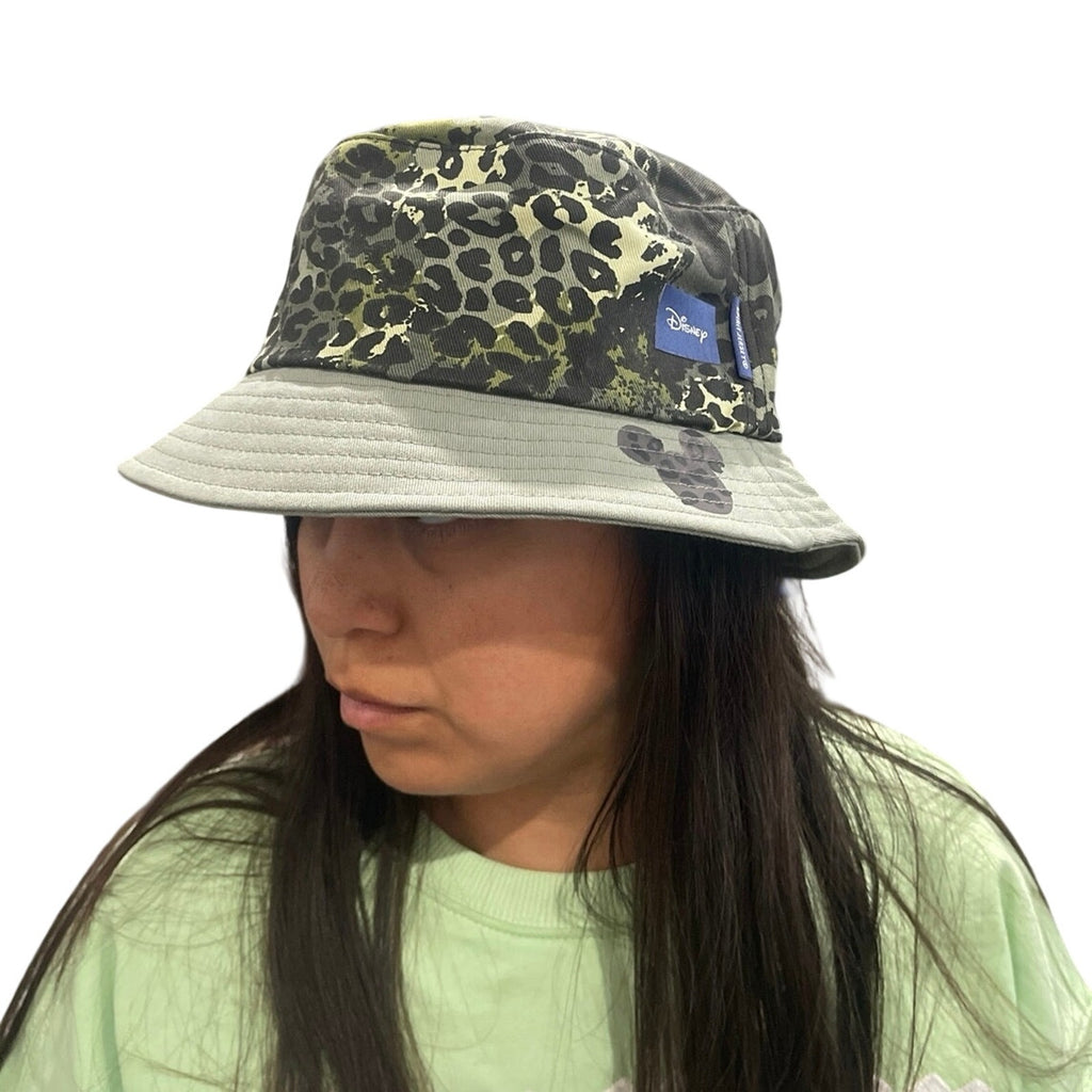 Disney Parks Animal Kingdom Green Camouflage Bucket Hat OneSize Mickey Mouse NWT