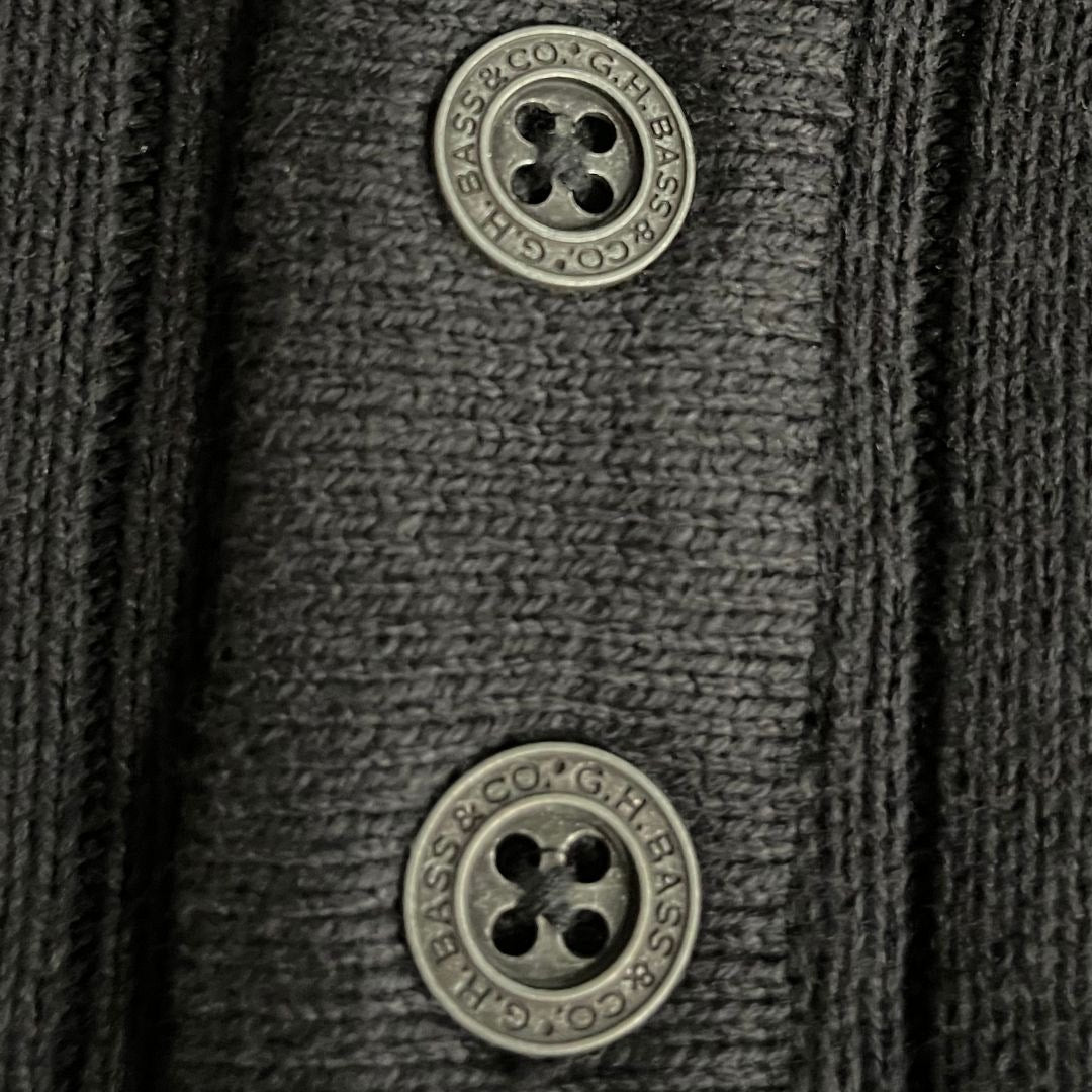 GH Bass & Co Pullover Ribbed Knit Sweater Sherpa Lined Mock Neck Size Large