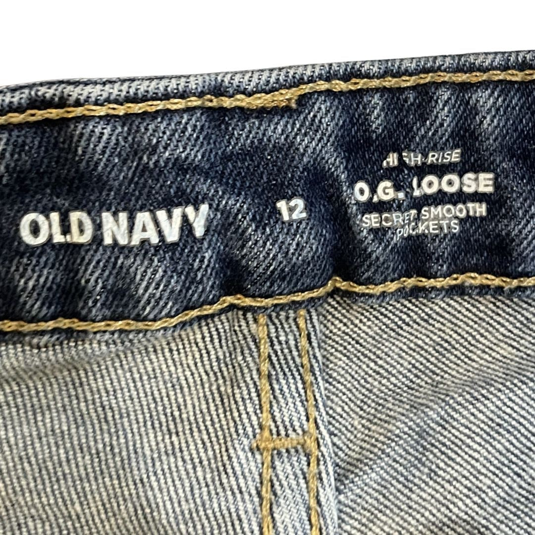 Old Navy High Rise O.G. Loose Denim Jeans Pants Size 12 Casual Streetwear