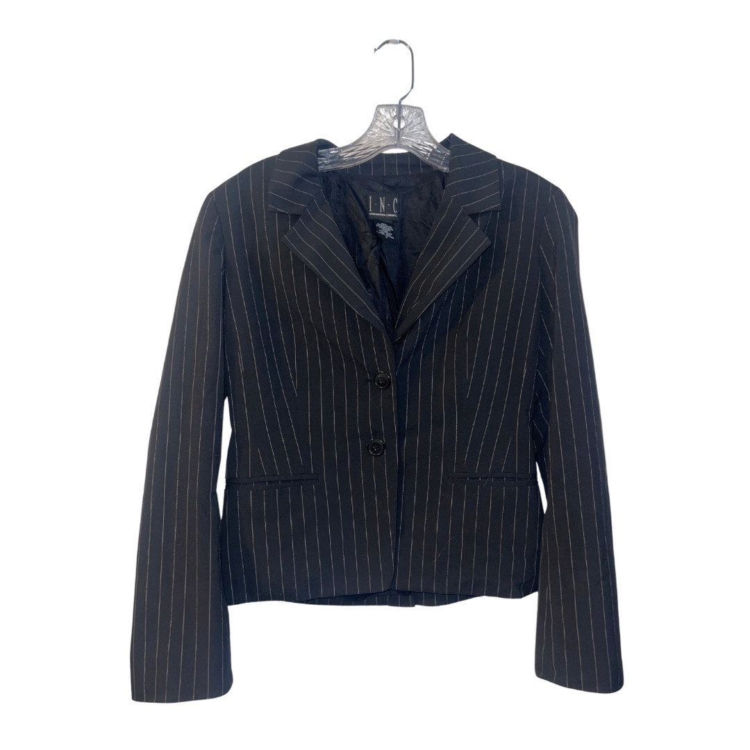 I.N.C International Concepts Pinstripe Blazer Size 2 Vintage 90s Preppy Chic