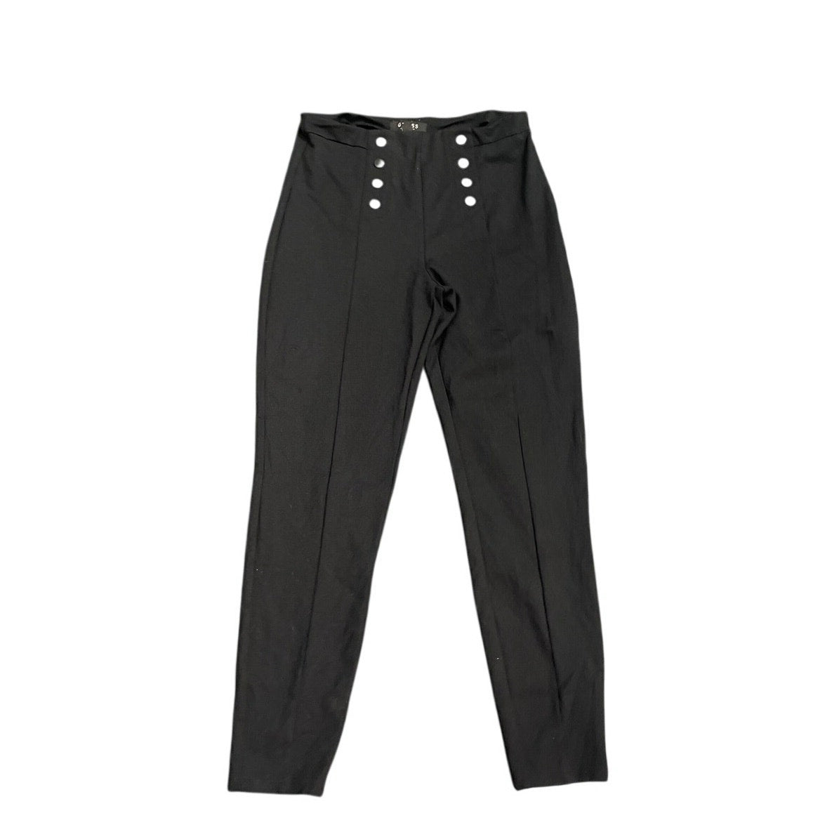 Guess Sailor Inspired Button High Waisted Trouser Pants SZ M Classy Chic Career