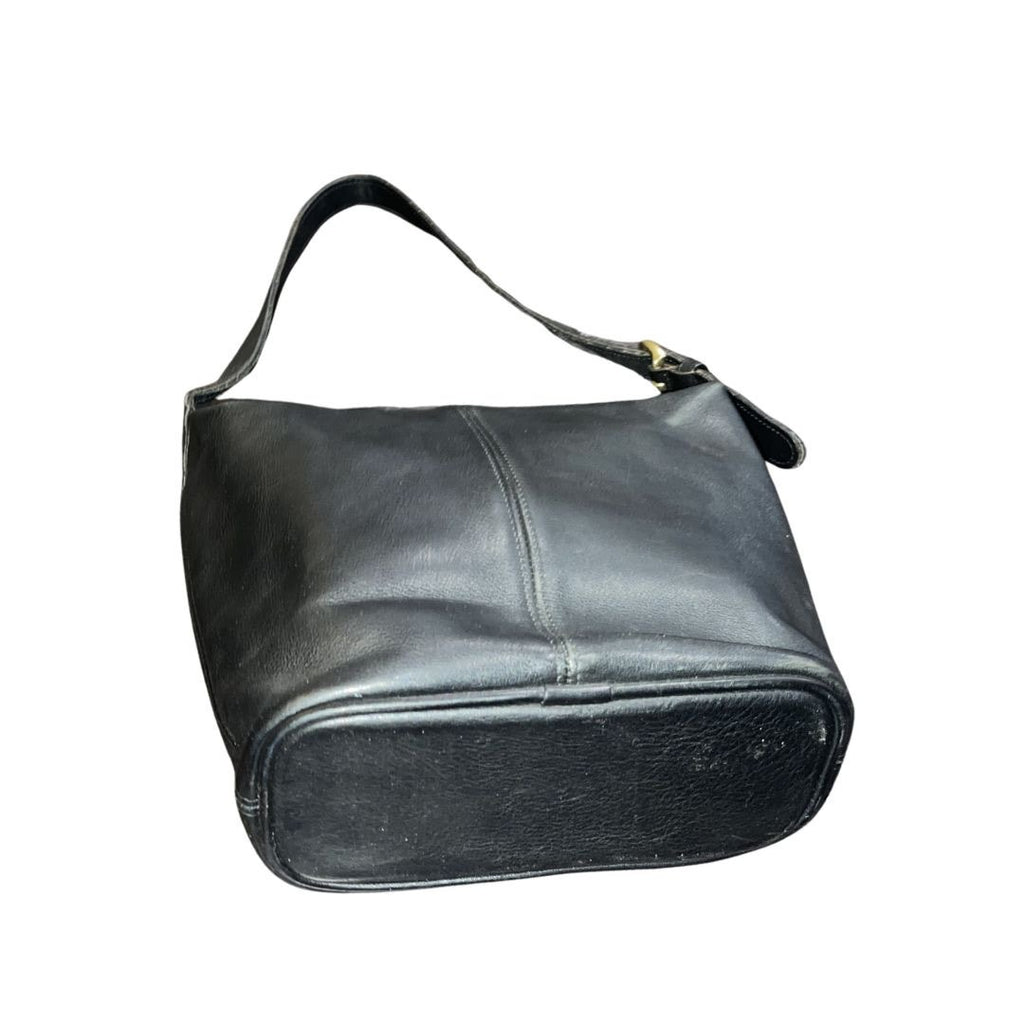 Coach Soho 4148 Cowhide Black Leather Shoulder Bag Vintage Classic Sophisticated