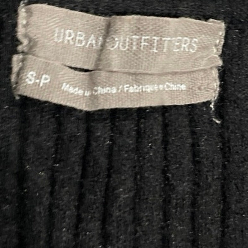 Urban Outfitters Black Sweetheart Neckline Long Sleeve Knit Bustier Top SZ S Y2K