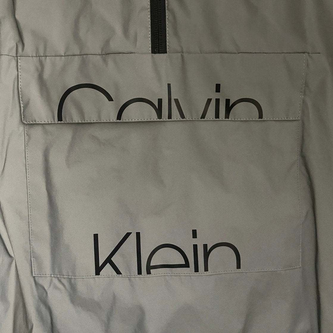 Calvin Klein Men's Reflective pullover hooded jacket Size 2XL