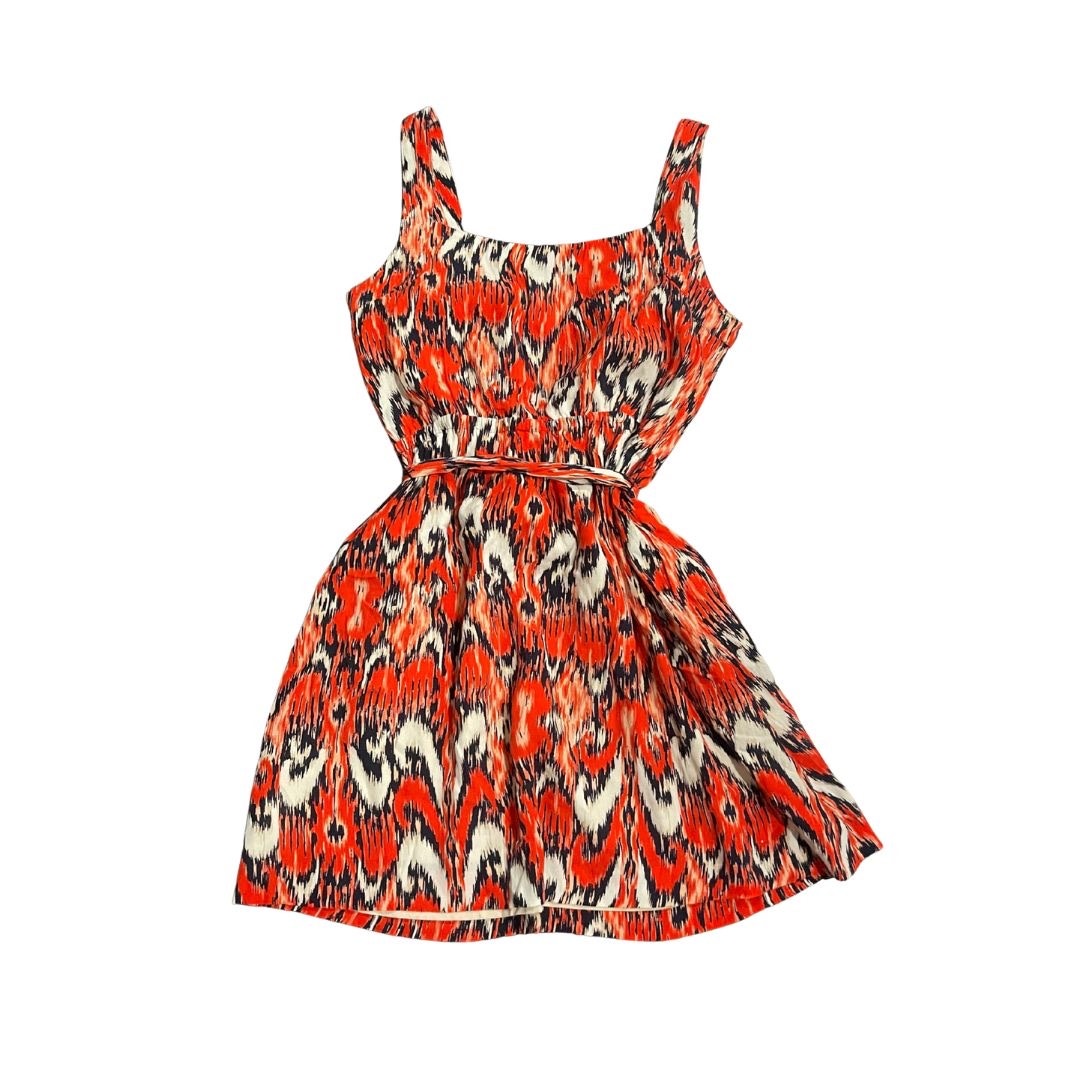 Banana Republic Abstract Belted Sleeveless Mini Lined Dress 4P Artsy Boho Chic