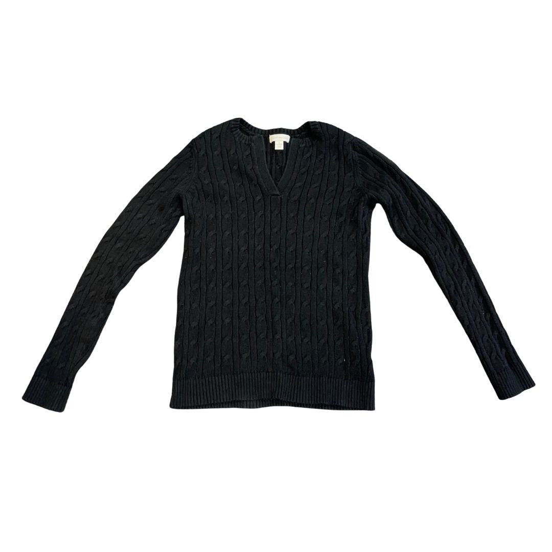 Charter Club Cable Knit Pullover Sweater Size Small Fall Winter Cotton Preppy