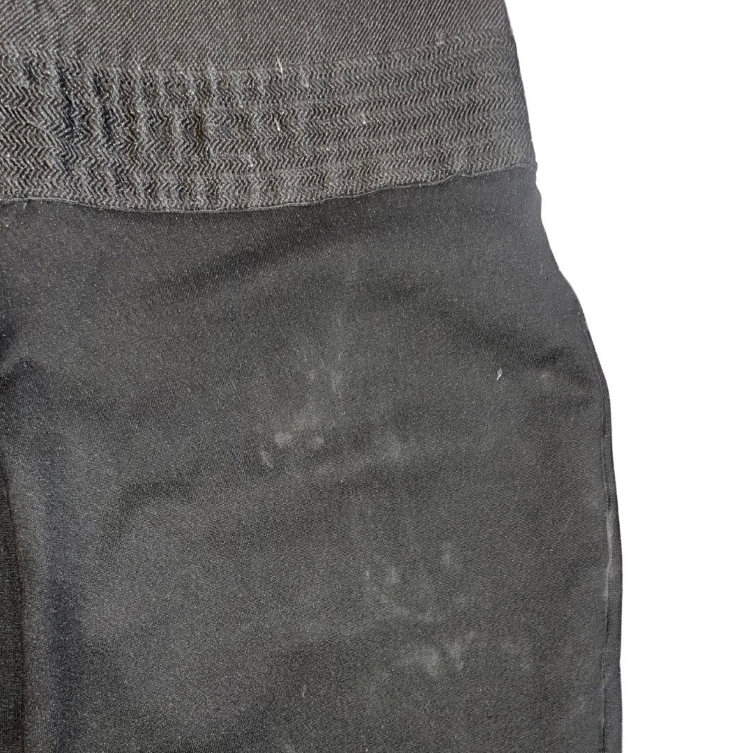 Zara Pants Tights Size Large Capri Elastic Waist Casual Office Pintuck Thick Ponte