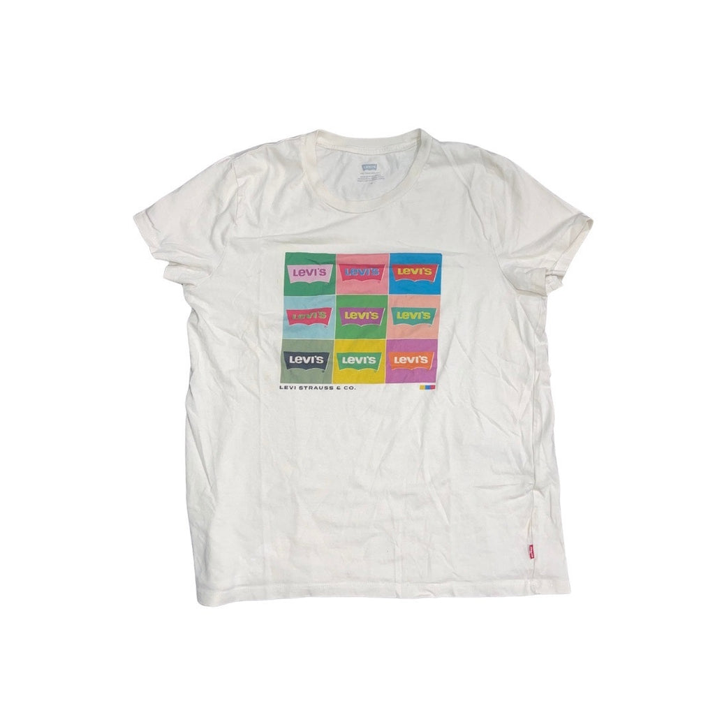 Levi's Logo Design Tee Classic Fit Graphic T-Shirt Size Medium 100% Cottonv