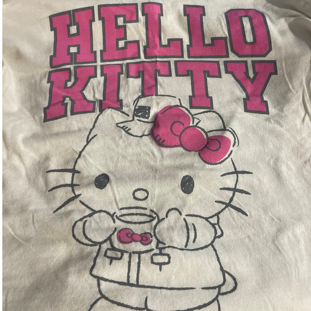 Sanrio Hello Kitty Always Be Kind Ringer Short Sleeve T-Shirt SZ XL Pop Culture
