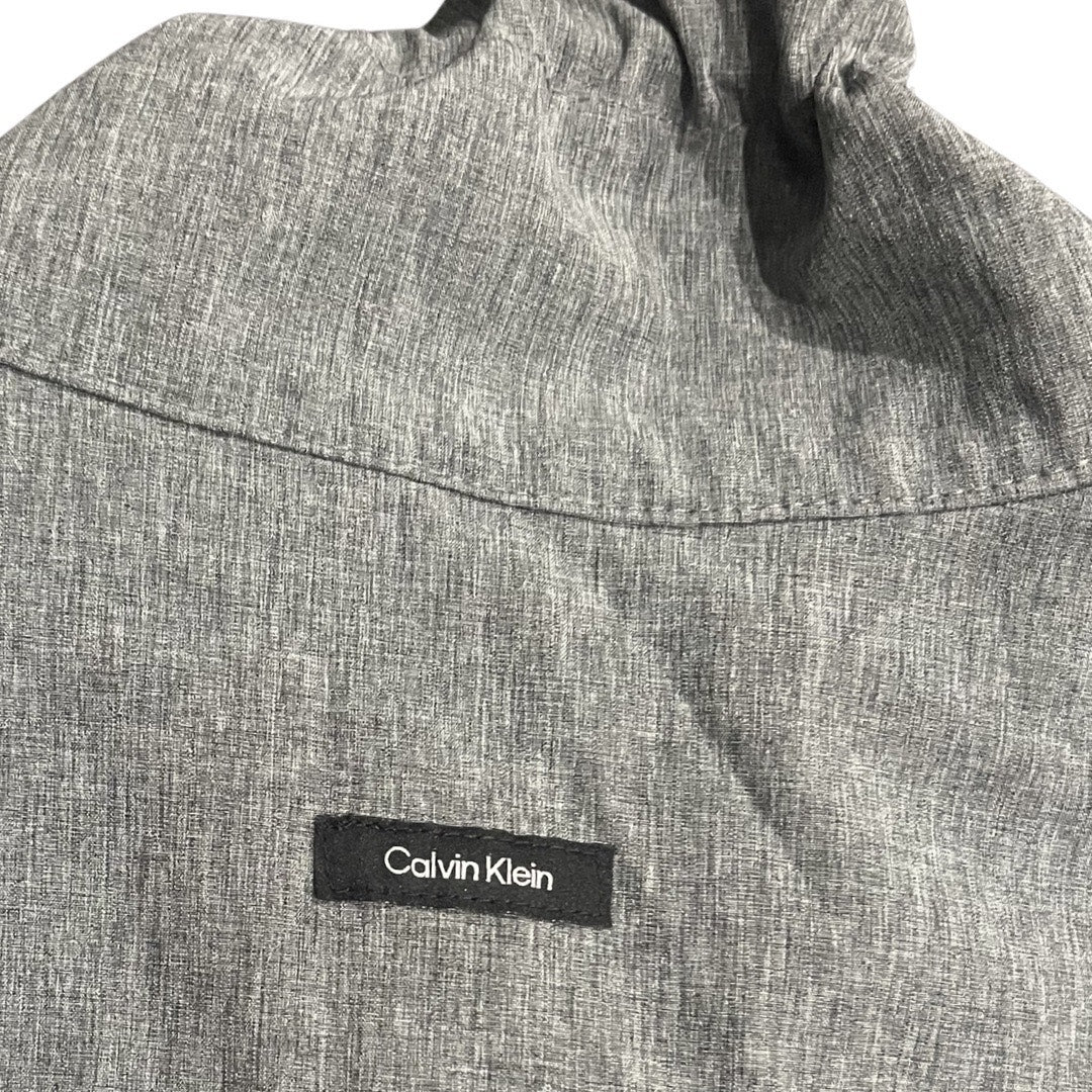 Calvin Klein Lightweight Windbreaker Button Drawstring Jacket Athletic Chic
