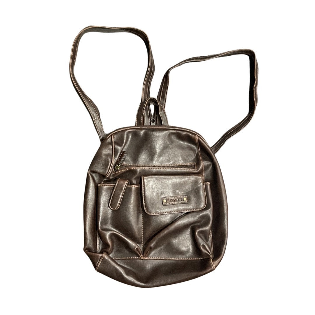 Rosetti Backpack Purse Vintage Y2K 90s Faux Leather Medium Size Top Handle