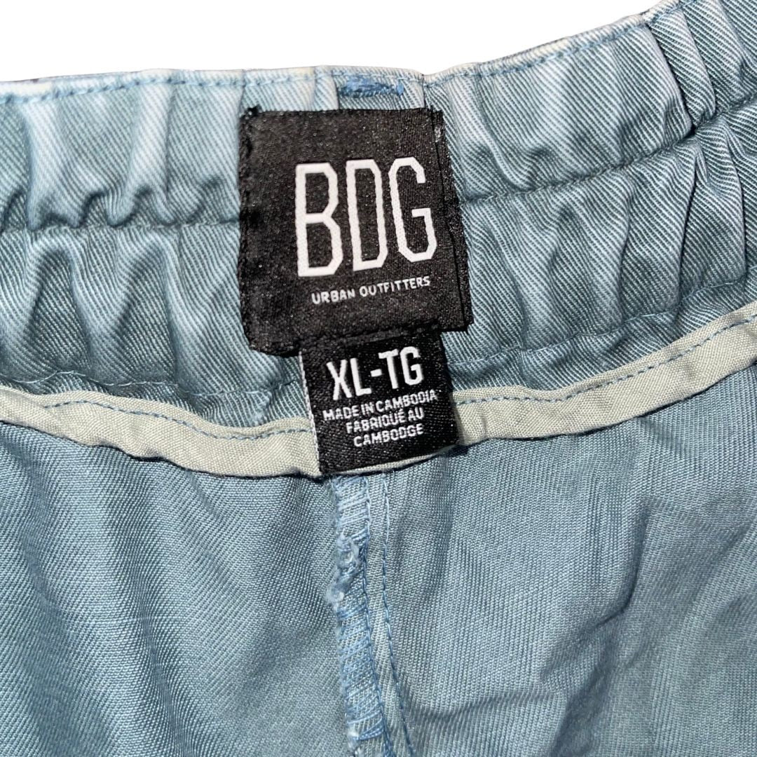 BDG Urban Outfitters Baggy Chino Pants Elastic Waist SZ XL Capris Pocket Casual