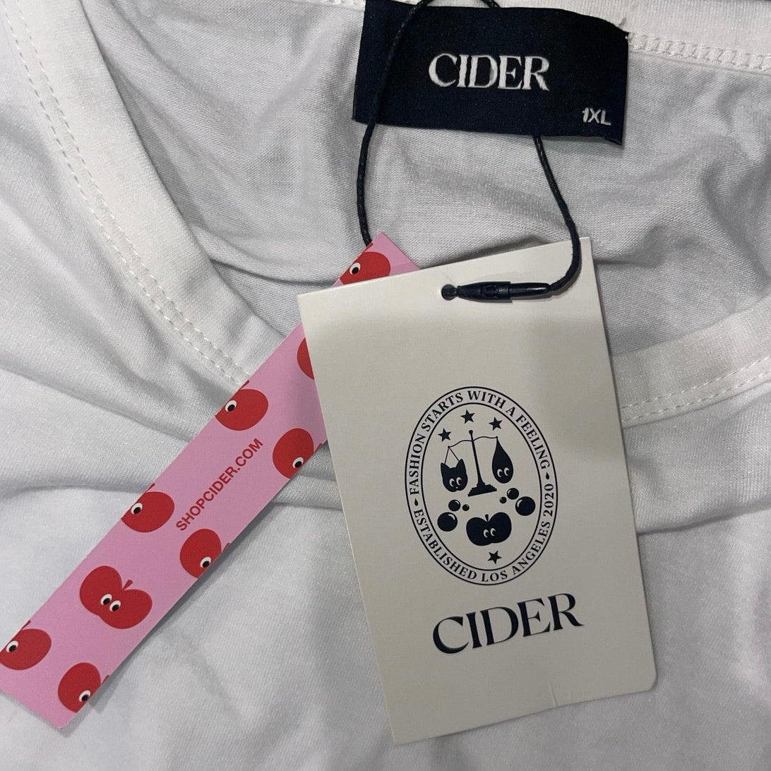 CIDER ROUND NECK SOLID SHORT SLEEVE BODYSUIT 1XL NWT