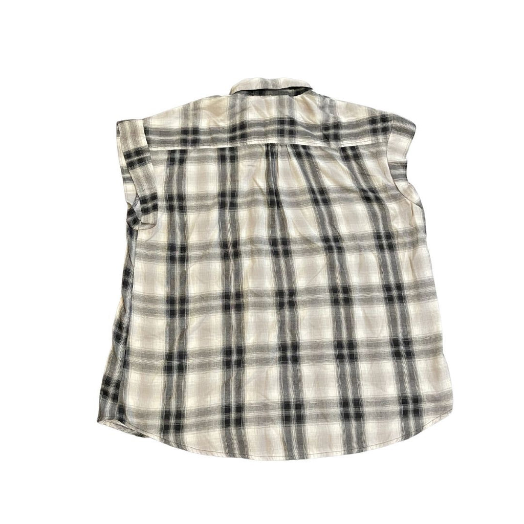 Riders Lee Sleeveless Plaid Blouse XXL Classic Casual Camp Shirt Western Cowgirl