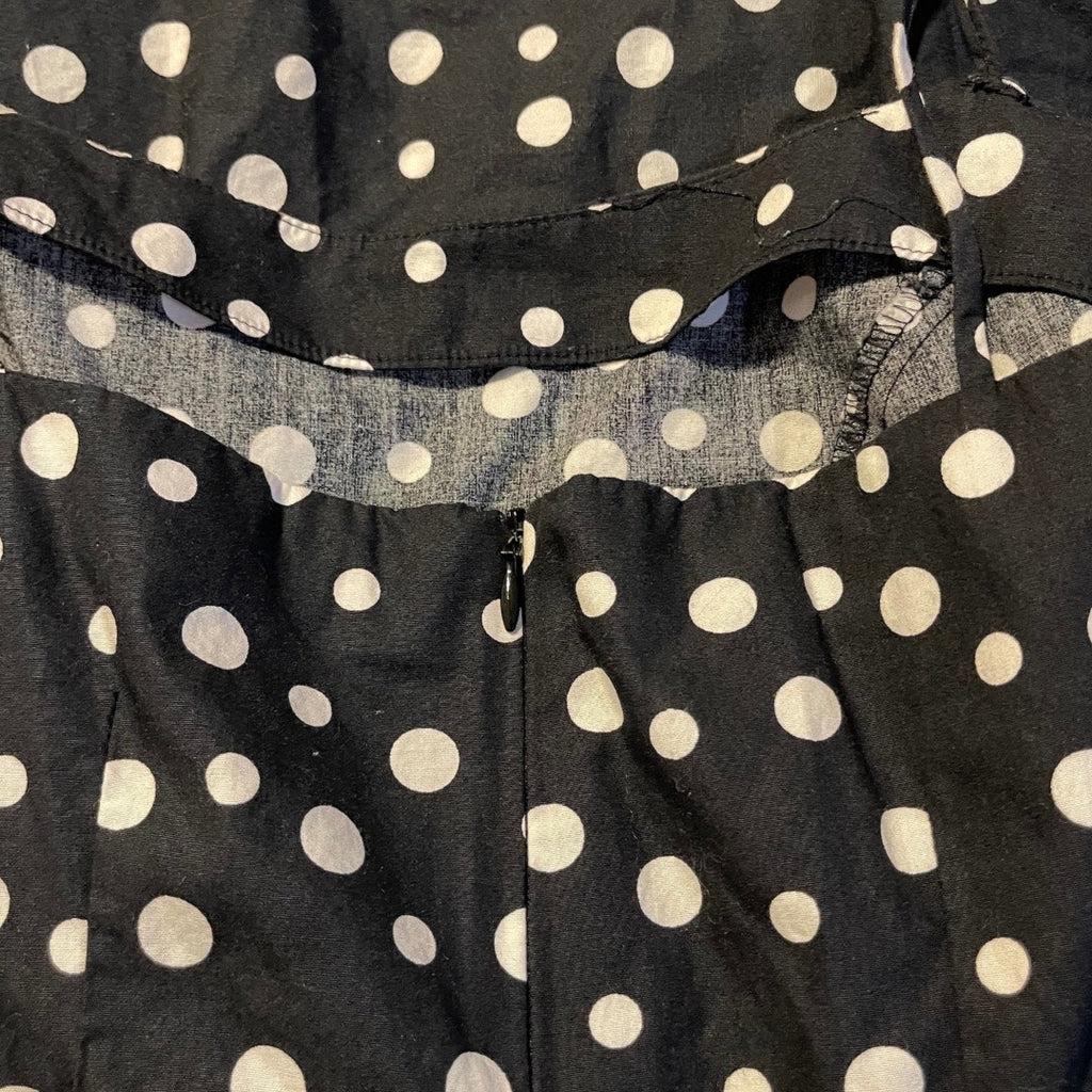 White House Black Market Mable Polka Dot Fit & Flare mini Dress Spaghetti Straps Size 2
