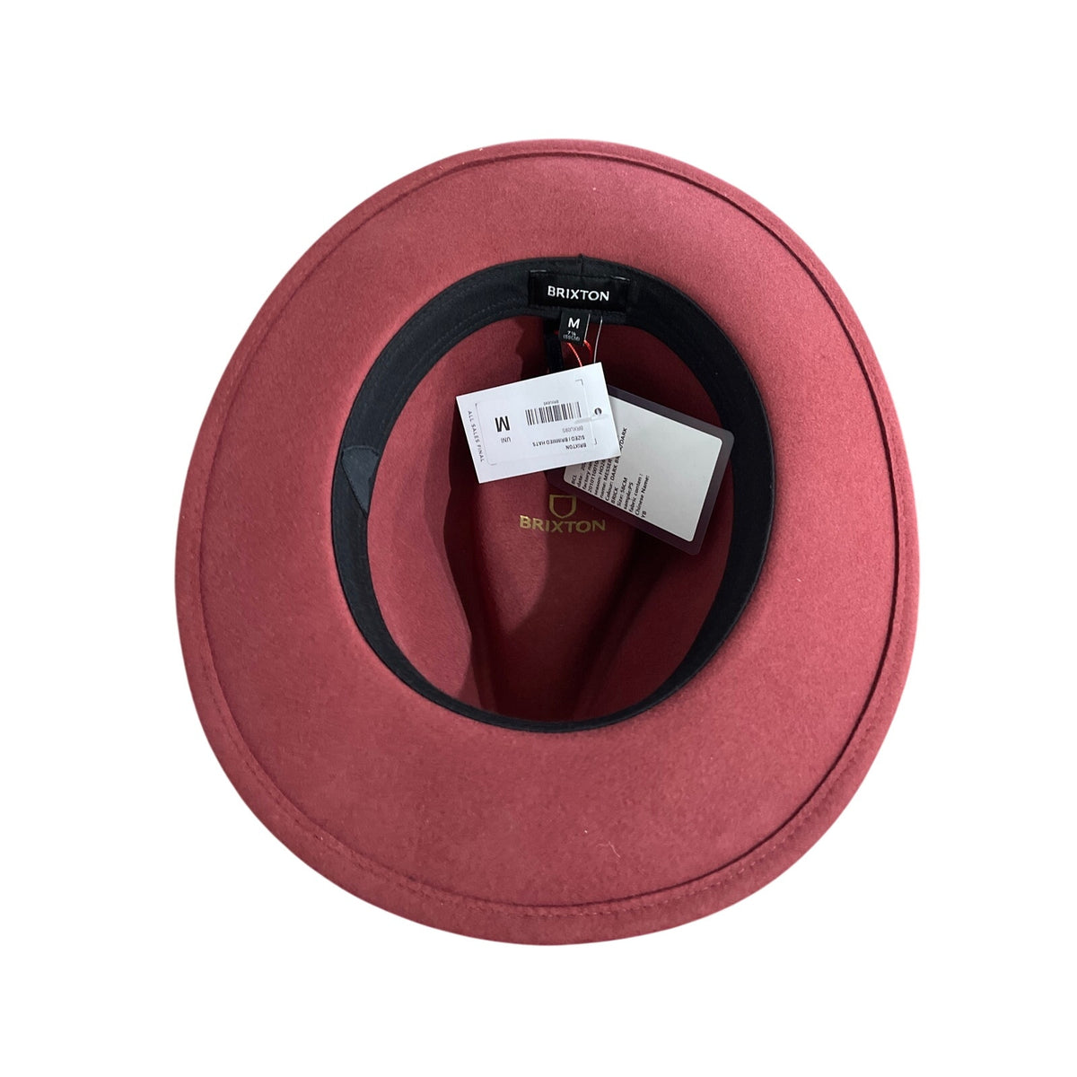 Brixton Messer Fedora Unisex Felted Wool Faux Leather Band SZ M NWT Cowboy