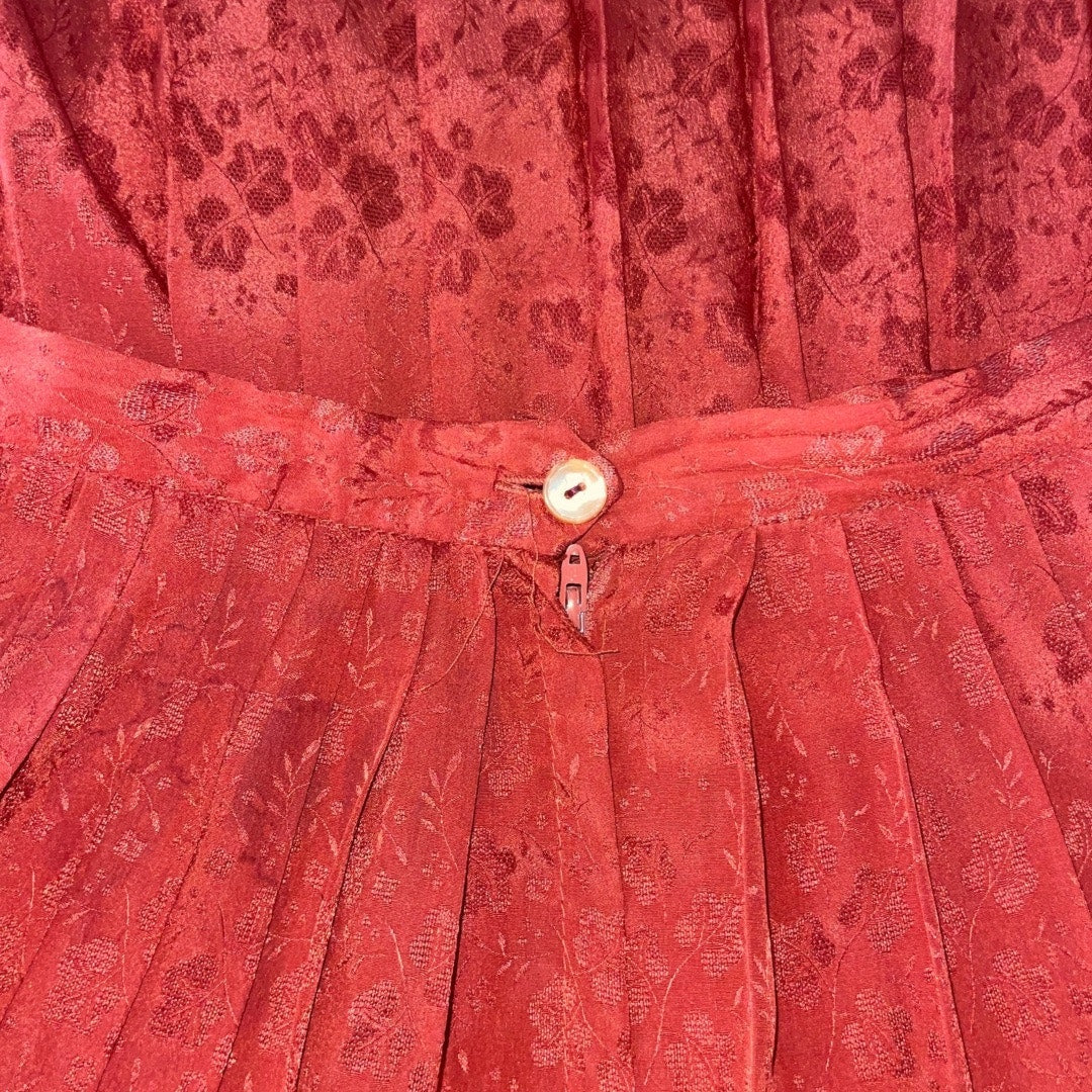 70's Vintage Campus Casuals of California Pleated Midi A Line Skirt