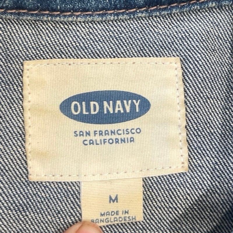 Old Navy Medium Wash Denim Trucker Jacket Size Medium Streetwear Classiccore