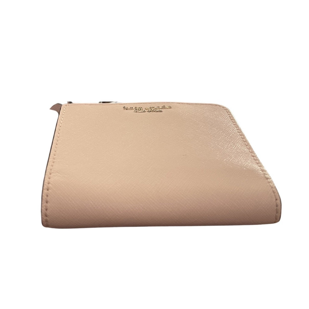 Kate Spade New York Pink Saffiano Leather Wallet Card Coin Holder Key Ring
