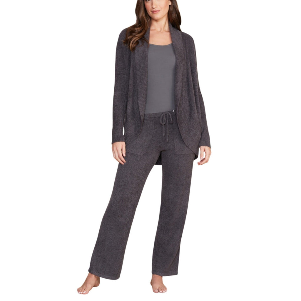 Barefoot Dreams CozyChic Lite Cardigan Medium Feather Soft Open Front Pockets