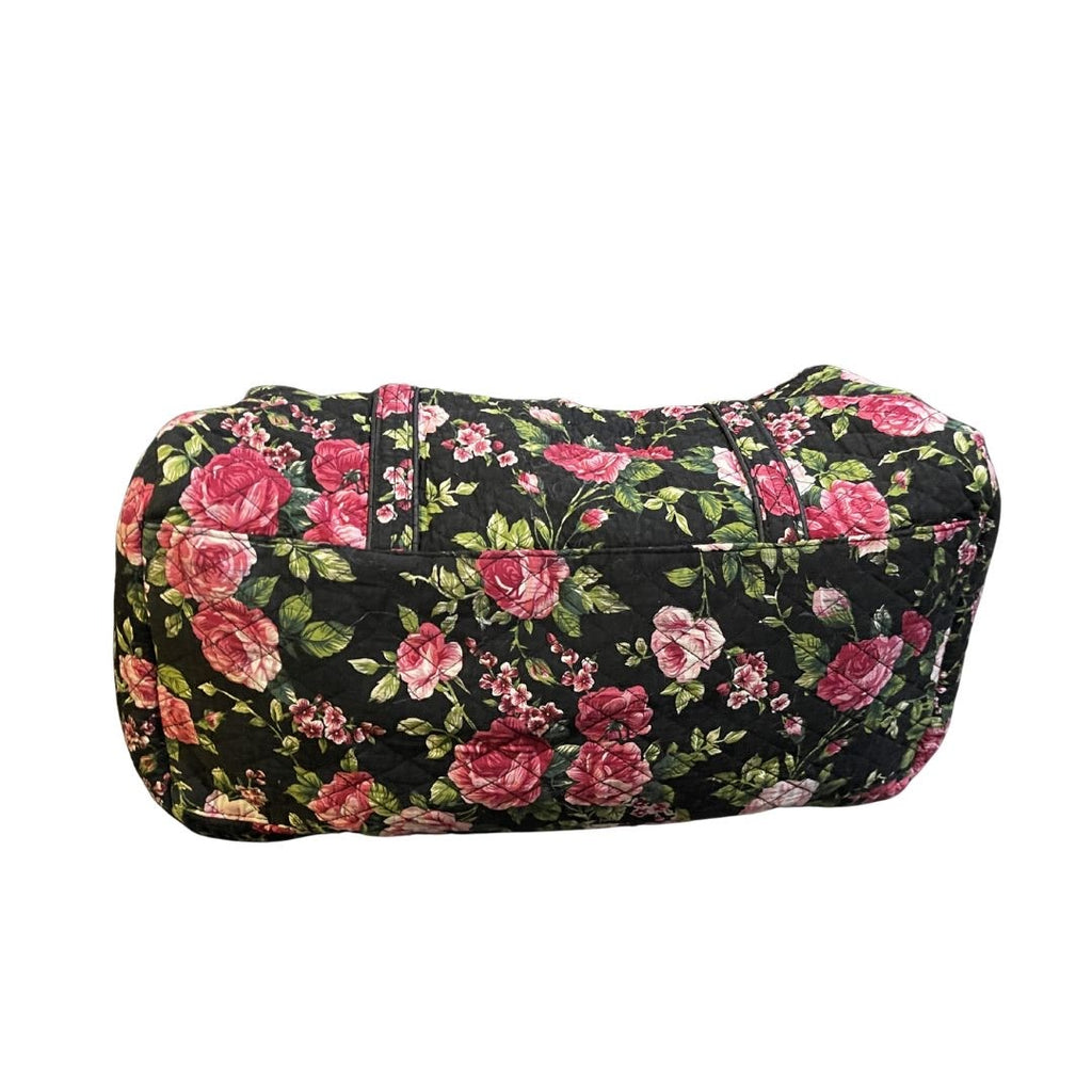 Traveland Quilted Floral Rose Duffle Bag Weekender Travel Duffel Carry on