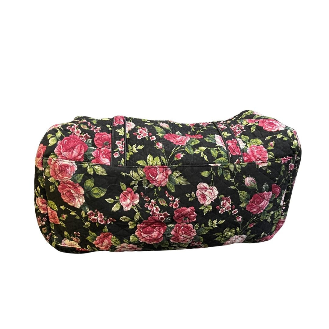 Traveland Quilted Floral Rose Duffle Bag Weekender Travel Duffel Carry on