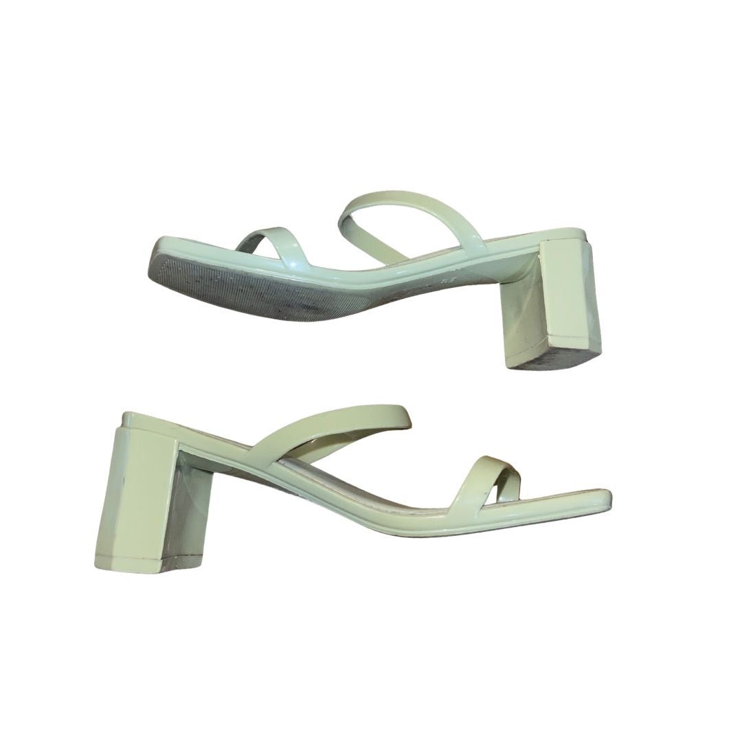 Jeffrey Campbell Jamm 3 Jelly Slide Sandal Block Heel Size 7 Party Spring Dressy