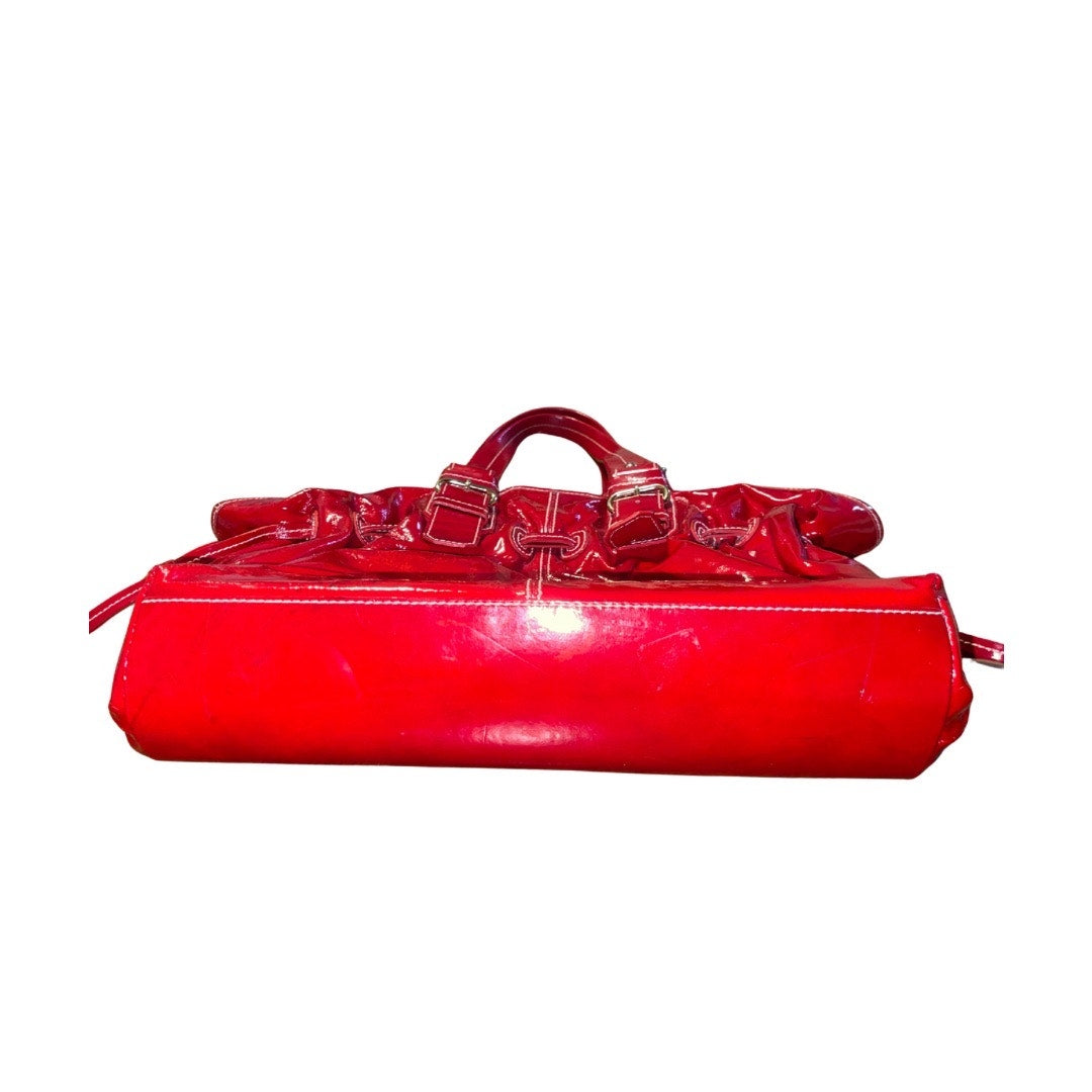 Dooney & Bourke Vintage Red Patent Leather Hayden Shoulder Handbag Purse