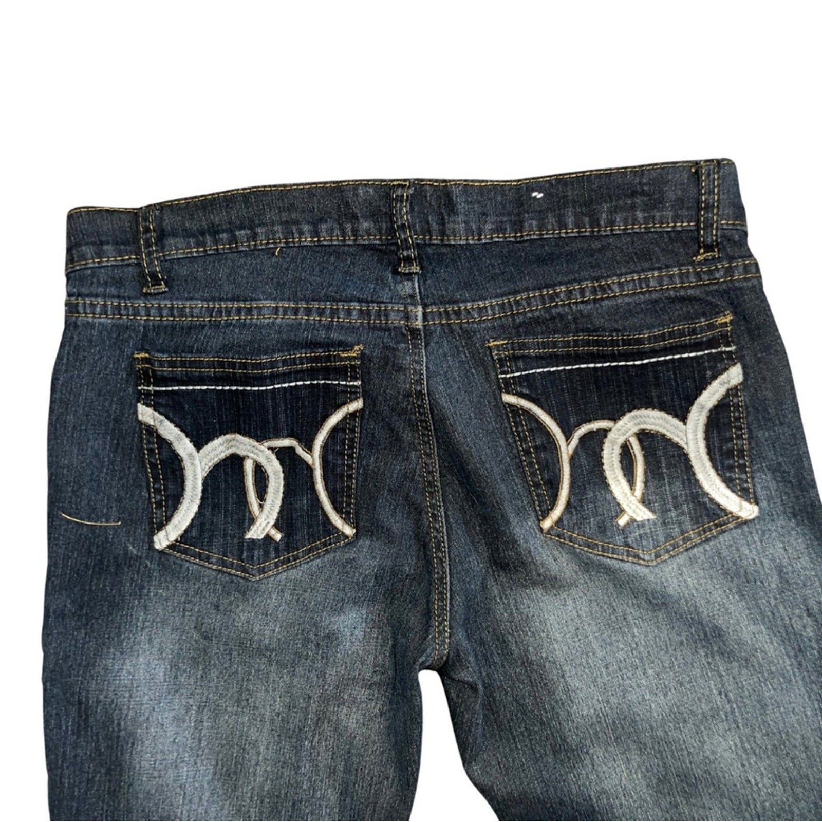 Vintage Q.T Look Jeans USA stitched embroidered Pocket Size 7 Denim Y2K western