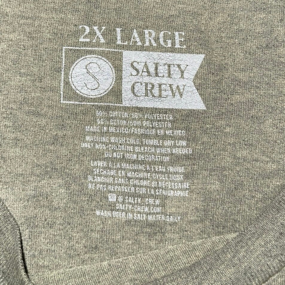 Salty Crew Mens Chasing Tail Heathers Shirt Size 2XL Fishing Boating