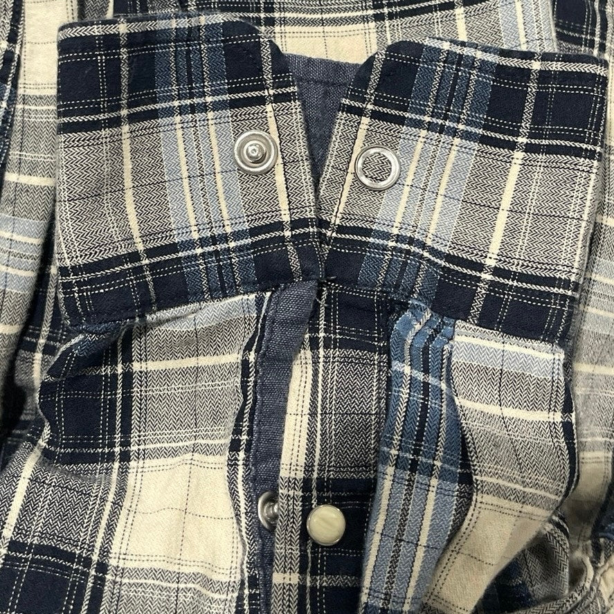 Flag & Anthem Long Sleeve Plaid Western Flannel Shirt XL Front Yolk Pearl Buttons