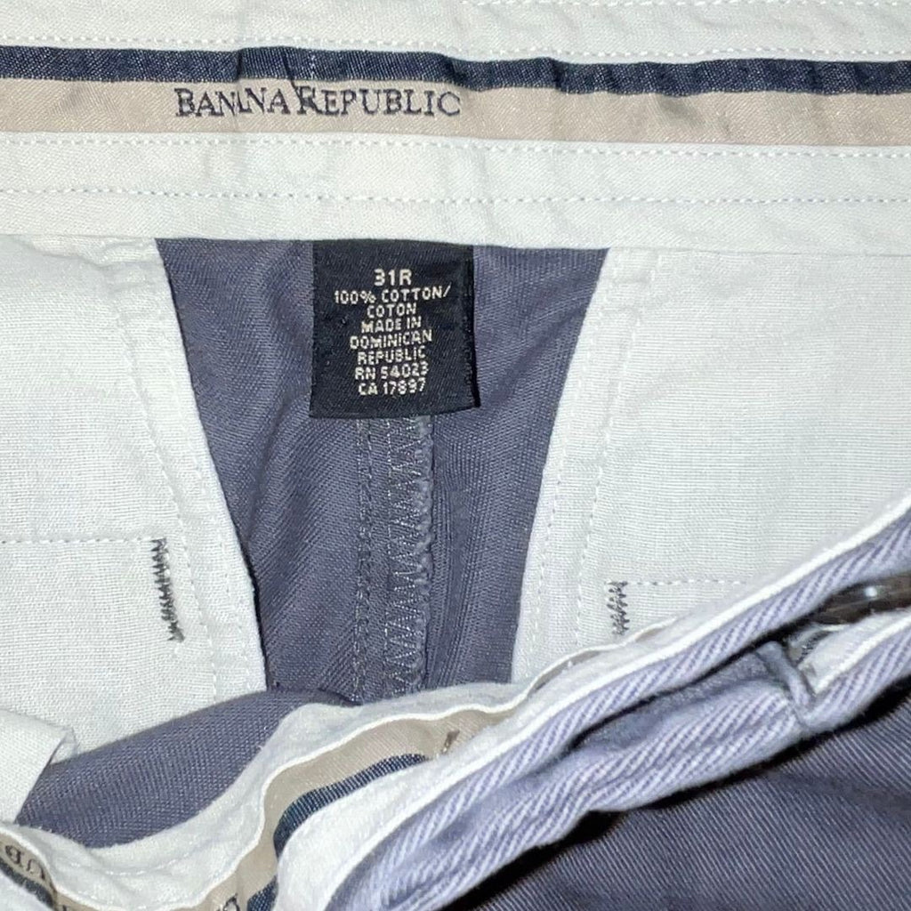 Banana Republic Men's Chino Gray Pants 100% Cotton Casual Size 31