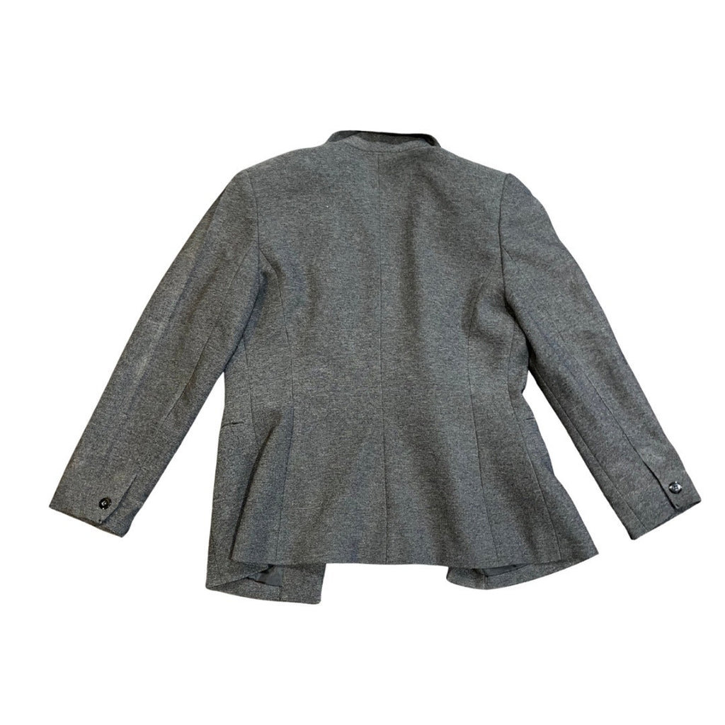Larry Levine Gray Suit Jacket Blazer Women Size 8 Career Office Professional
