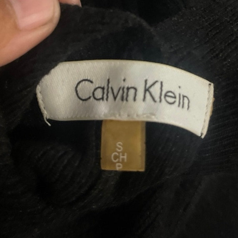Calvin Klein Wool Blend Sleeveless Mocked Neck Knit Tunic Top SZ S Casual Chic