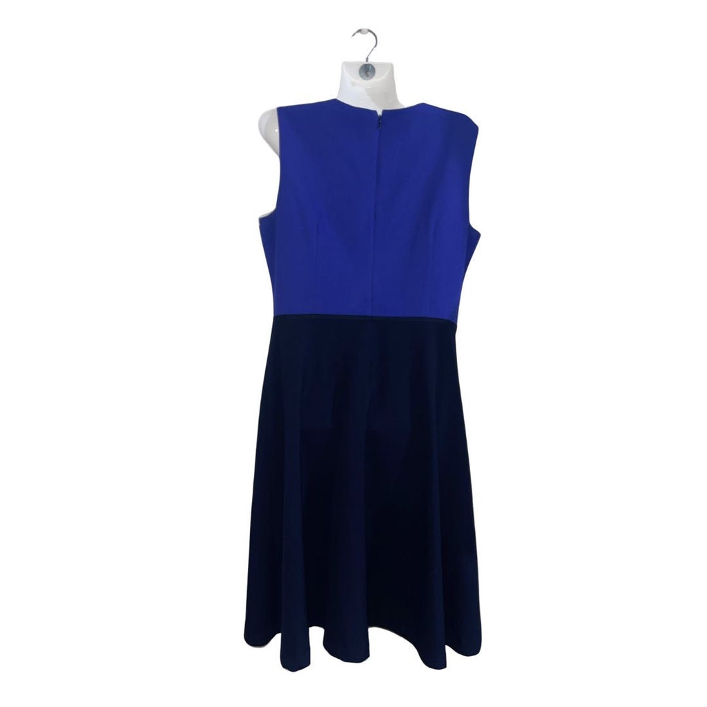 Talbots Color-block Tri-color A-Line Sleeveless Dress Size 12 Career Classic