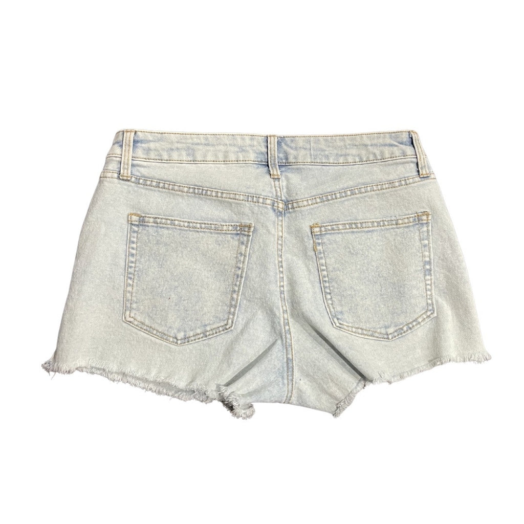 No Boundaries Denim Cut Off Denim Jean Shorts Size 10 Light Wash Y2K Streetwear