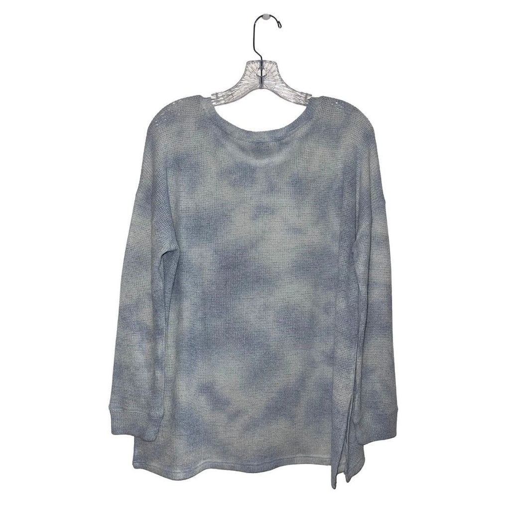 Splendid Waffle Knit Pullover Long Sleeve Crewneck Sweater Medium Ligthweight