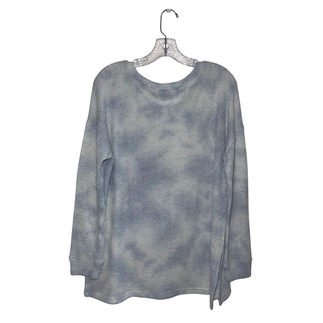 Splendid Waffle Knit Pullover Long Sleeve Crewneck Sweater Medium Ligthweight