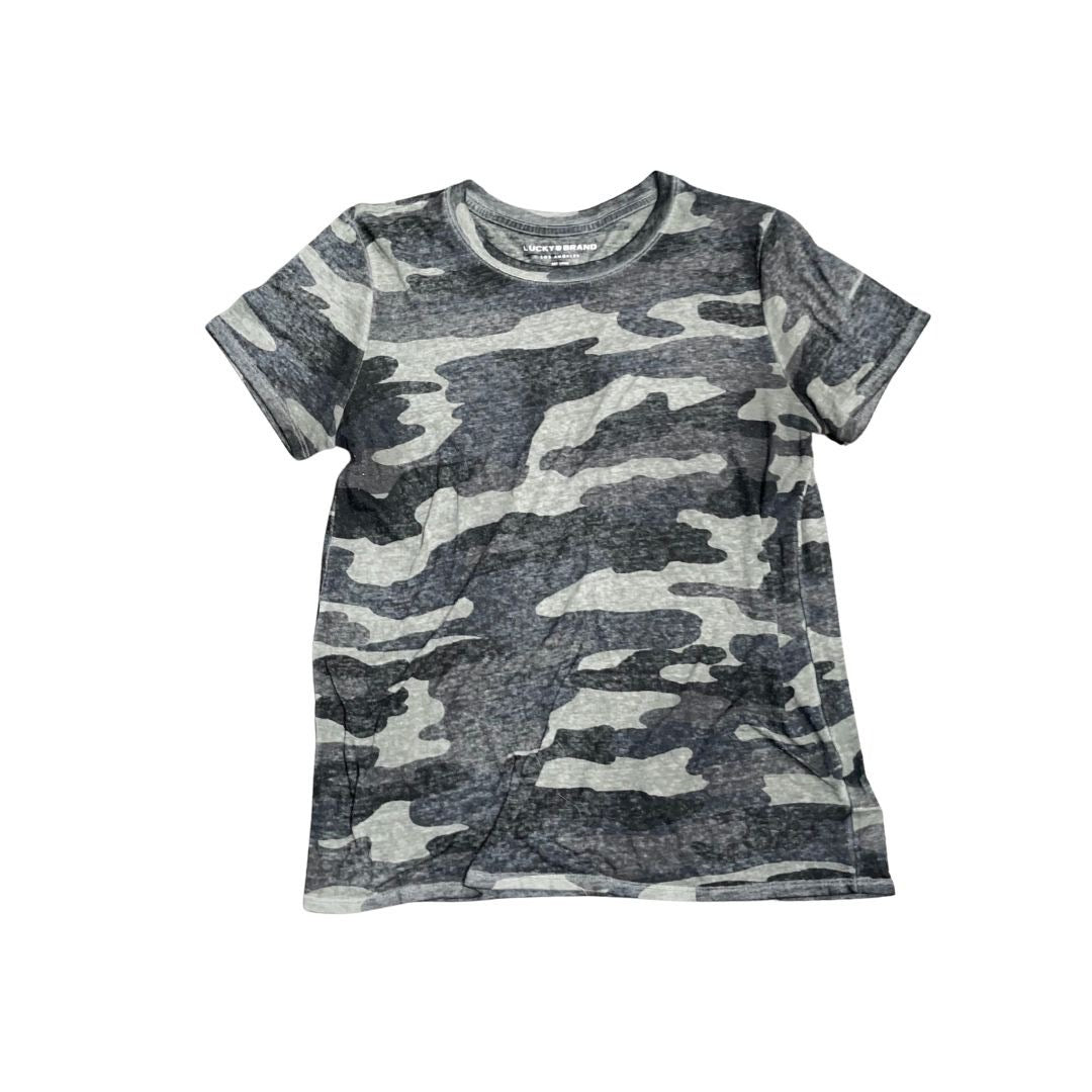 Lucky Brand Camouflage Tee Shirt Size Medium Short Sleeve Crewneck Casual
