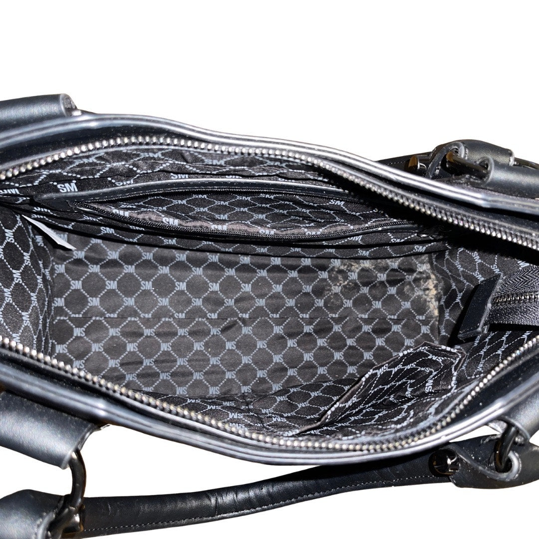 Steve Madden Gilda Satchel Monogram Black Handbag Purse 90s Y2K