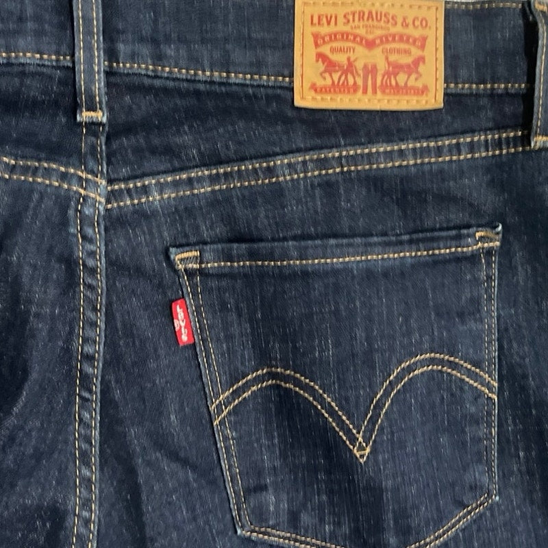 Levi's Strauss Dark Wash Classic Bootcut Jeans SZ 10 Long 30x34 Western Cowgirl