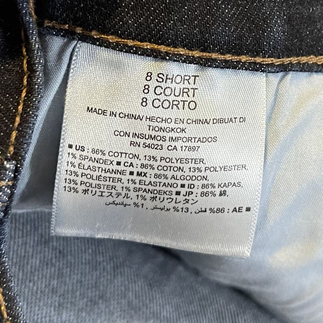 Old Navy Original Mid Rise Straight Leg Denim Jeans Pants SZ 8 Short Streetwear