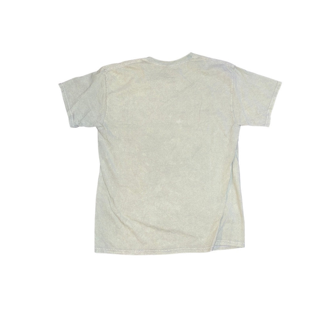Nirvana Band Tee Smiley Face Grunge Punk Distressed Green Size Large