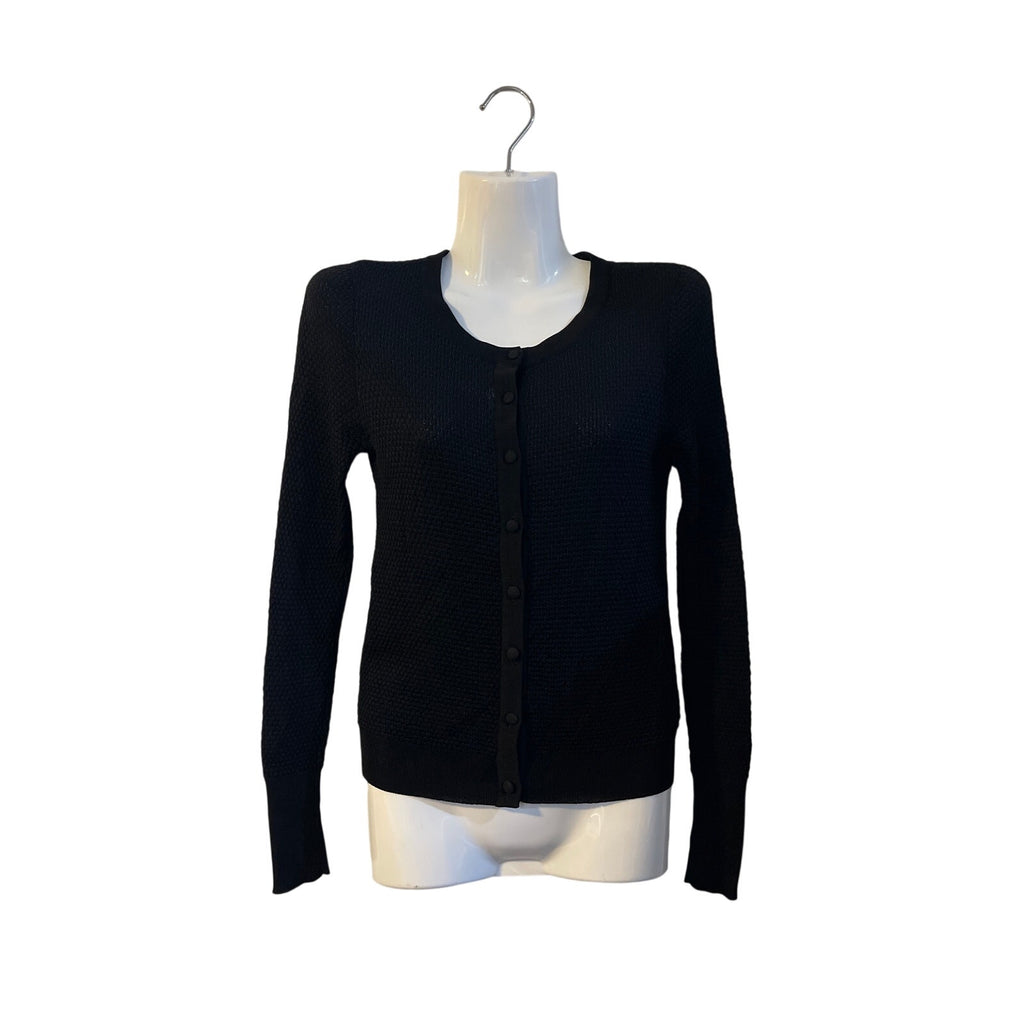 Zara Knit Button Cardigan Sweater SZ M Preppy School Girl Casual Staple Chic